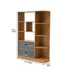 Bücherregal mit 8 Ebenen und 2 Stoffschubladen, Produktbild-Vorschau 3