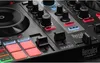 A close-up view of a Hercules DJ controller, showing various buttons, knobs, and sliders. Produktbild-Vorschau