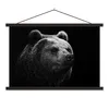 MuchoWow® Textilposter Kamtschatka-Bär auf schwarzem Produktbild-Vorschau 1