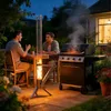 Relaxdays Feuerrohr Pelletfackel, Feuersäule Garten, Produktbild-Vorschau 2