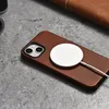 Icarer Case Ledertasche mit Magsafe für Iphone 14+ Braun Produktbild-Vorschau 12