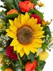 künstliche Grabblumen Aufleger mit Sonnenblumen Rosen Produktbild-Vorschau 4