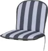 A striped chair cushion on a white background. Produktbild-Vorschau