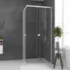 Porte de douche carrée blanc extensible 77 à 90cm de Voir les images du produit 6