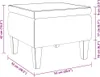 vidaXL Tabouret avec pieds en bois Crème Velours Voir les images du produit 5