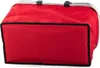 The bottom and side of a red shopping or picnic basket with a silver frame and black trim. Náhled obrázku produktu