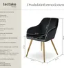 tectake® Esszimmerstuhl Marilyn gepolstert, in Samtoptik 58 Produktbild-Vorschau 5