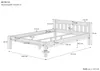 Futonbett Doppelbett 140x200 Doppelbett Massivholzbett weiß Produktbild-Vorschau 6