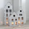 Laterne MAISON weiß shabby chic Metallhaus zum Beleuchten Produktbild-Vorschau 1