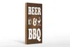 Holzschild Hinweis 27x10 cm Beer and BBQ Grill Bierglas Produktbild-Vorschau 1