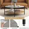 Ovale Couchtisch mit 2 Ablageflächen, Beistelltisch mit Produktbild-Vorschau 6