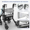 ELONEO 2in1 Rollstuhl Rollator faltbar und leicht mit Sitz, Produktbild-Vorschau 14