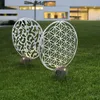 Solarleuchte Garten 2er Set Scheibe 30cm Solarlampe Außen Produktbild-Vorschau 7
