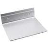 A silver metal shelf mounted on a white background. Produktbild-Vorschau