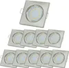 Einbaustrahler LED 10er Pack 5W Kaltweiß eckig Chrom Produktbild-Vorschau 1