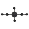 A black ceiling light fixture with multiple arms extending from a central circular base, each ending in a socket for a light bulb. Produktbild-Vorschau