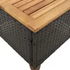 vidaXL Stolik ogrodowy czarny 45x45x37 cm polirattan drewno Podgląd zdjęcia produktu 9