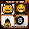 3er Set Halloween Deko Kürbis Laternen, LED Kürbis Lampen Produktbild-Vorschau 3