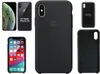 A collage of images showing an iPhone XS and a black silicone case for it. Anteprima dell’immagine prodotto