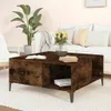 vidaXL Konferenčný stolík Smoked Oak 80x80x36,5 cm odvodený Náhľad obrázku produktu 2