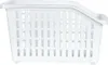 A white plastic storage basket shown from the side. Produktbild-Vorschau