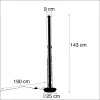Design LED Stehlampe schmal mit Dimmer Schwarz / Gold Produktbild-Vorschau 10