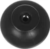 A close-up, top-down view of a black furniture knob with a threaded insert in the center. Produktbild-Vorschau