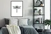 MuchoWow® Gerahmtes Poster Libelle - Insekten - Retro - Produktbild-Vorschau 5