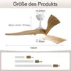 Sofucor Deckenventilator, DC, 132cm, Holzflügel, mit 18W Produktbild-Vorschau 2