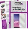 An image showing instructions for applying a screen protector to a smartphone, alongside the product packaging and a visual representation of the screen protector. Náhľad obrázku produktu