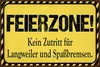 vianmo Holzschild 12x18 cm Feierzone Kein Zutritt für Produktbild-Vorschau 1