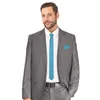 Krawatte Marineblau slim aus Polyester einfarbig uni Produktbild-Vorschau 2