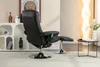 Ruhestuhl Massagestuhl mit Hocker Lounge-Sessel, Schwarz Produktbild-Vorschau 4