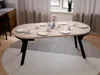 Esstisch ARI Rund 90-190 cm Ausziehbar Sandbeige Beige Produktbild-Vorschau 7