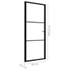 vidaXL Innentür ESG Glas und Aluminium 83x201,5 cm Schwarz Produktbild-Vorschau 6