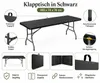 Klapptisch 180x74x74 cm Schwarz Holzoptik Gartentisch Produktbild-Vorschau 4