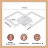 A diagram showing the dimensions and features of a modern LED ceiling lamp. Produktbild-Vorschau