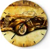 Wanduhr - Rund - Glasuhr - Auto Lenkrad Classic - 40x40cm - Produktbild-Vorschau 1