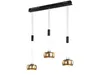 LED Pendelleuchte Gold / Schwarz 3flammig höhenverstellbar Produktbild-Vorschau 2