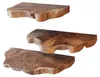 FURNLUX Wandplank serie Teak, 55 cm (3 stuks) / Hoofdkleur: Productafbeelding-voorbeeld 1