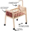 howa Lit de poupée en bois "grace" avec roulettes, mobile, Voir les images du produit 7