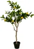 Citronnier artificiel dans un pot noir - 118 x 40 cm - Voir les images du produit 1