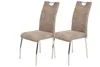 Two beige dining chairs with chrome legs are shown against a white background. Produktbild-Vorschau