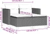 vidaXL Gartensofa 2-Sitzer mit Hockern Beige Poly Rattan Produktbild-Vorschau 7