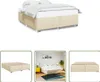 The Living Store Bettgestell ohne Matratze Creme 200x200 cm Produktbild-Vorschau 1