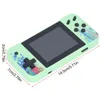 A handheld gaming console with a screen and buttons, shown from a slightly elevated angle on a white background. Dimensions are indicated by measurement lines and text. Produktbild-Vorschau