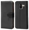 A black book-style phone case is shown from the front and back. Produktbild-Vorschau