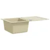 vidaXL Évier en granit simple bassin beige Voir les images du produit 4