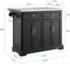Maßangaben der SoBuy Kücheninsel FKW71-II-SCH: 115x71x92 cm Produktbild-Vorschau