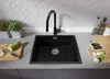 PRIMAGRAN Spülbecken Schwarz 56x47cm, Granitspüle 1 Becken Produktbild-Vorschau 3
